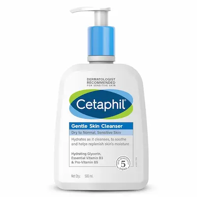 Cetaphil Gentle Skin Cleanser 500ml – Paraben & Sulphate-Free Face Wash with Niacinamide and Vitamin B5 for Dry, Normal & Sensitive Skin