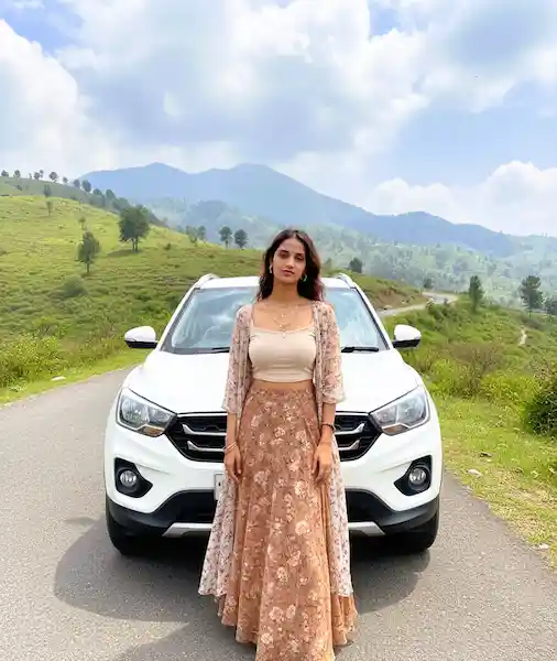 madhu Roy Founder of Dealnxt standing in front of car