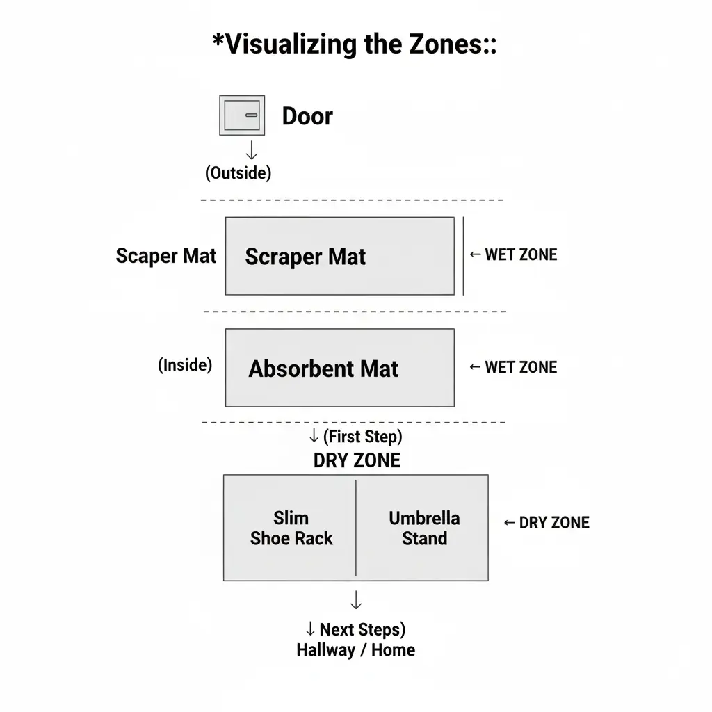 entryway setup zone diagram