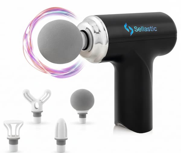 SELLASTIC Forge Gun Massager — Mini Deep-Tissue Massage Gun