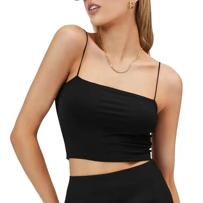 Sheux Spaghetti Camisole for Women-wear - Slim fit, Stretchy Soft Lycra Tank top