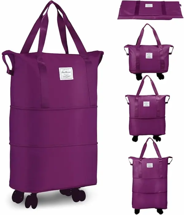 TEKCOOL Trolley Duffle (Expandable, Foldable, With Wheels)