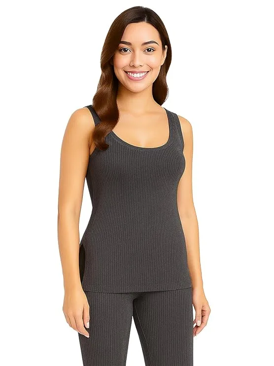 Bodycare Women’s Sleeveless Thermal Vest – Charcoal Melange Bodycare Women’s Sleeveless Thermal Vest – Charcoal Melange