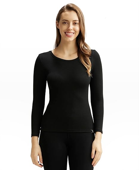 Jockey Women’s Microfiber Stretch Thermal Top – Black