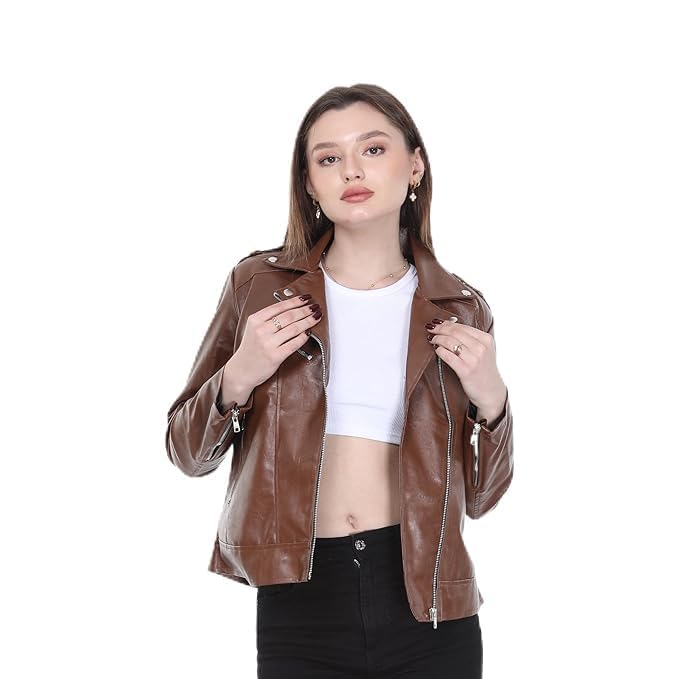 Kraasa Women & Girls Trending Faux Leather Jacket 