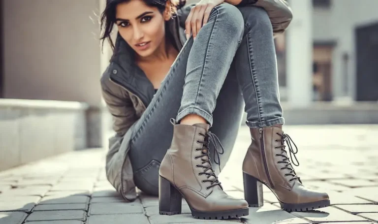 Ankle boots paired with jeans for casual women’s street style in India