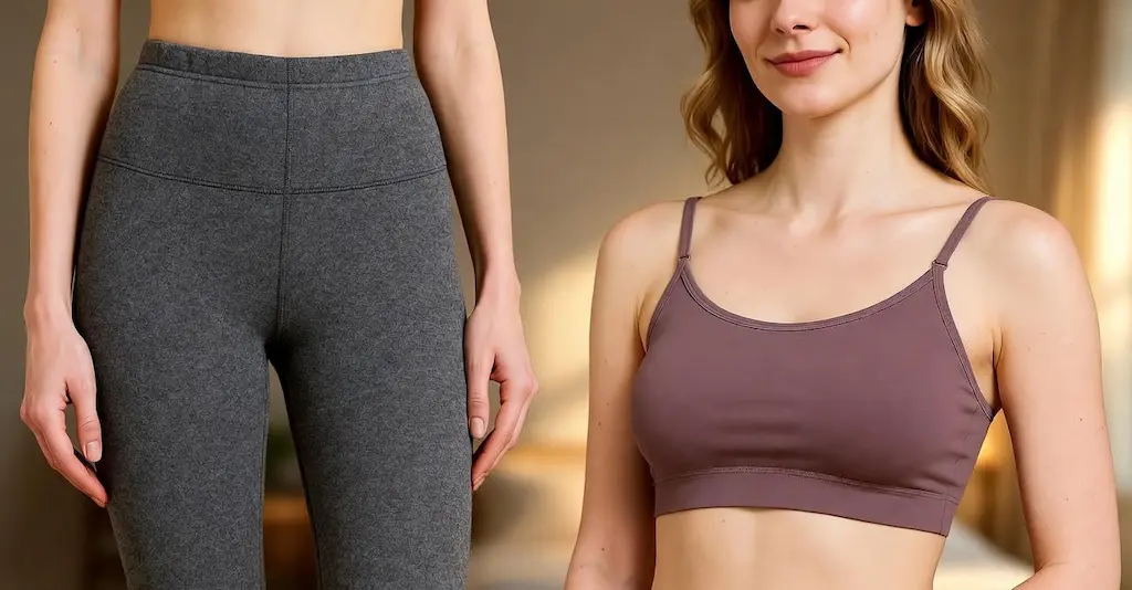 Elastic thermal leggings and camisole for women reviewed for winter comfort in India