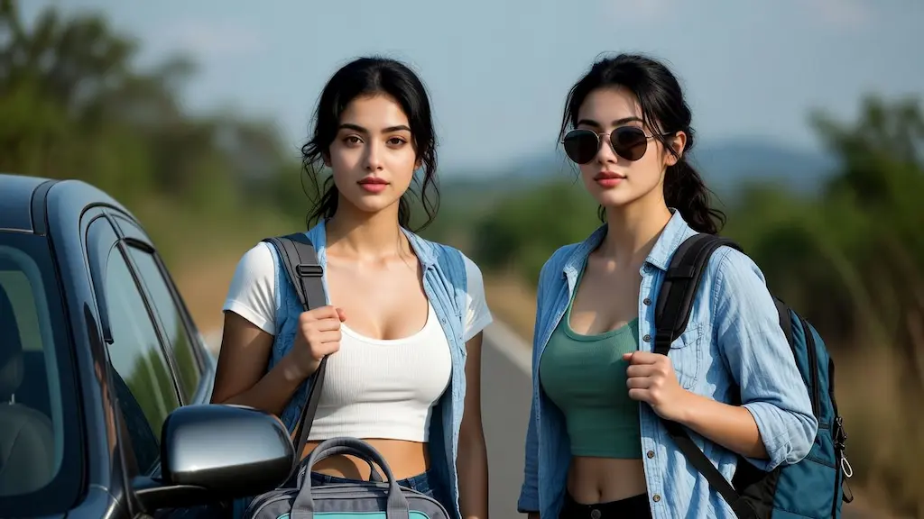 Auto and travel gear essentials showing women with travel accessories and road-trip readiness