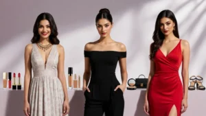 Women exploring fashionable dresses and styles as part of a fashion buying guide