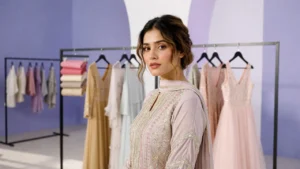 women browsing outfits in clothing store fashion shopping inspiration