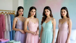 modern women fashion collection pastel outfits lookbook