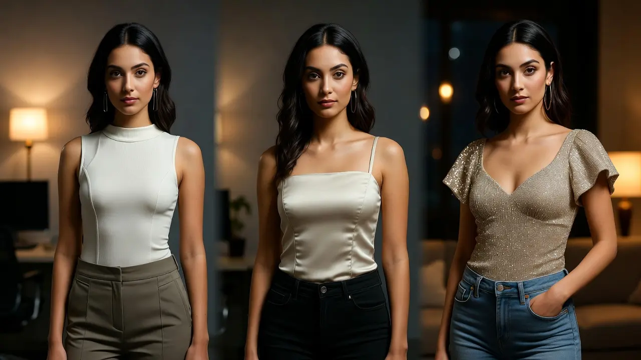 Women western wear collection including tops, dresses and jeans