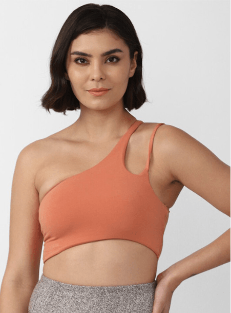 Forever 21 One-Shoulder Styled Back Crop Top