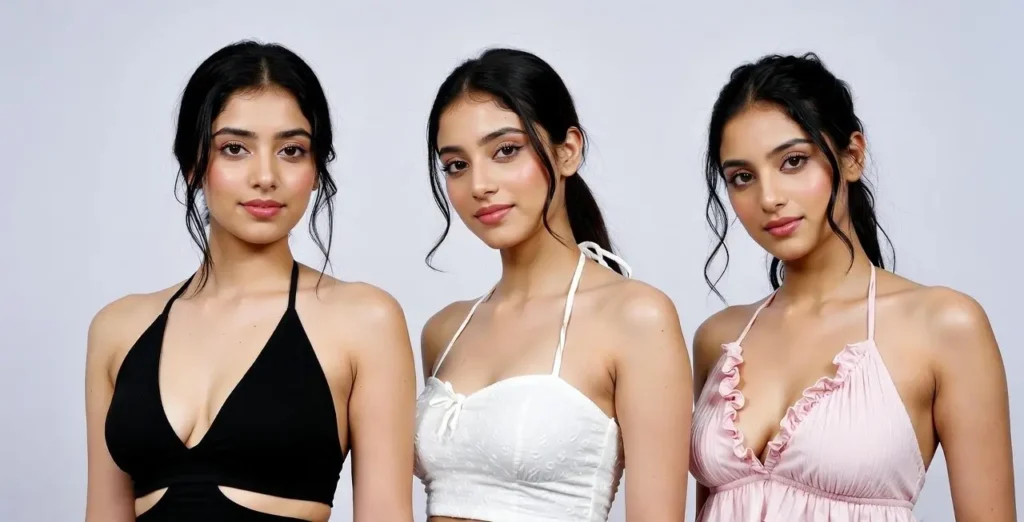 Halter Neck Crop Tops -women fashion Halter Neck Crop Tops women fashion