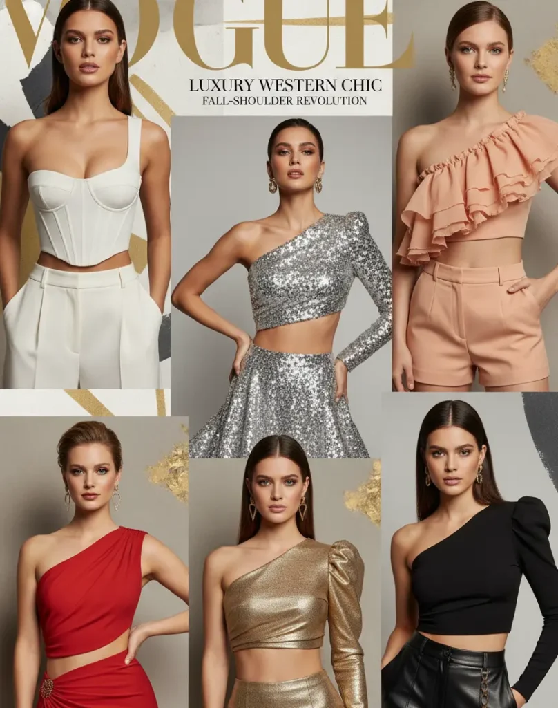 15 One Shoulder Crop Tops