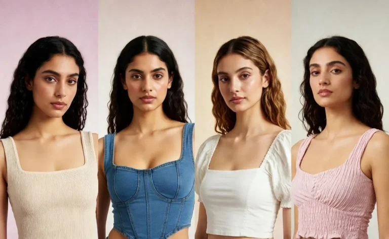 best square neck crop tops for women in India stylish summer outfits