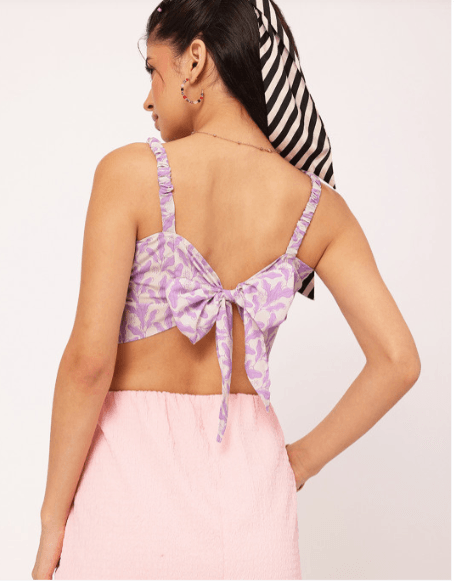 DressBerry Bow Strappy Crop Top