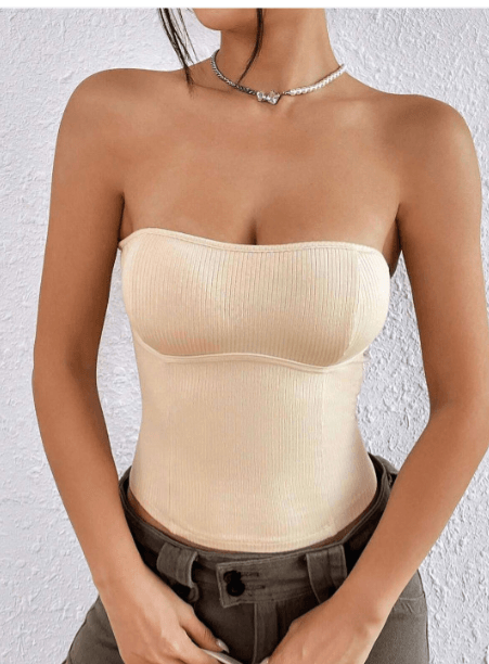 DressBerry – Strapless Tube Crop Top