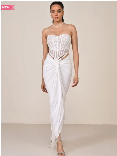 Embellished Victorian Lace Crop Top (SN by Shantnu & Nikhil) Embellished Victorian Lace Crop Top (SN by Shantnu & Nikhil)