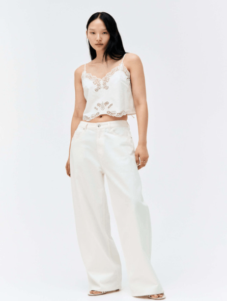 H&M Broderie Anglaise Strappy Top