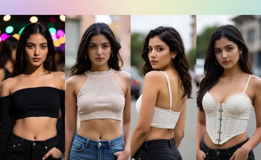 How to style crop tops for women with trendy outfit ideas