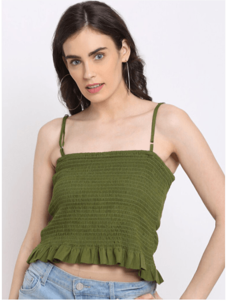 Neudis Smocked Tube Crop Top