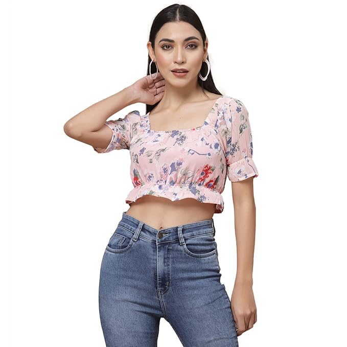 OOMPH Square Neck Crop Top
