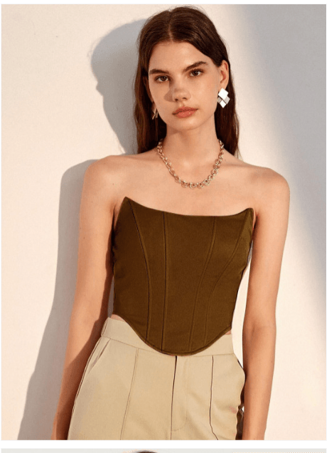 Pookiie Scuba Corset Crop Top