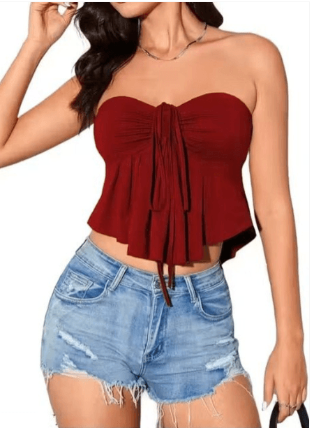 Projas Strapless Tube Crop Top