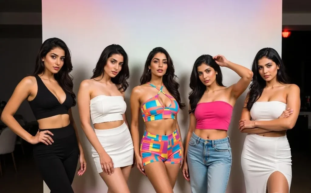 women wearing tube and strapless crop tops India summer outfits