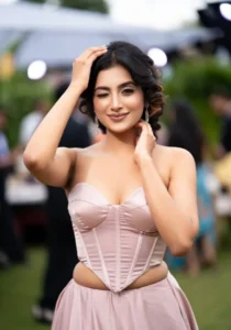 Stylish corset crop top for women in India in pink shade with structured fit for casual and trendy outfits