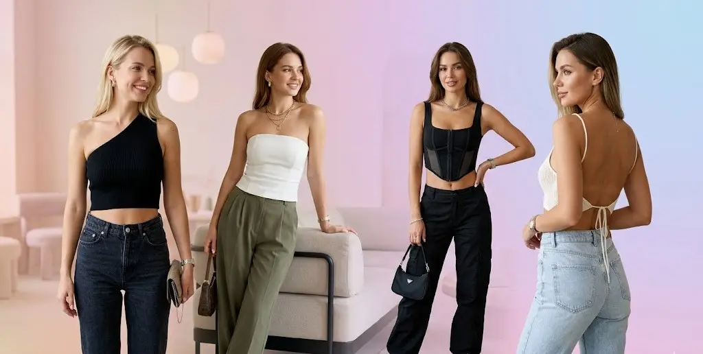 crop top outfit ideas for women