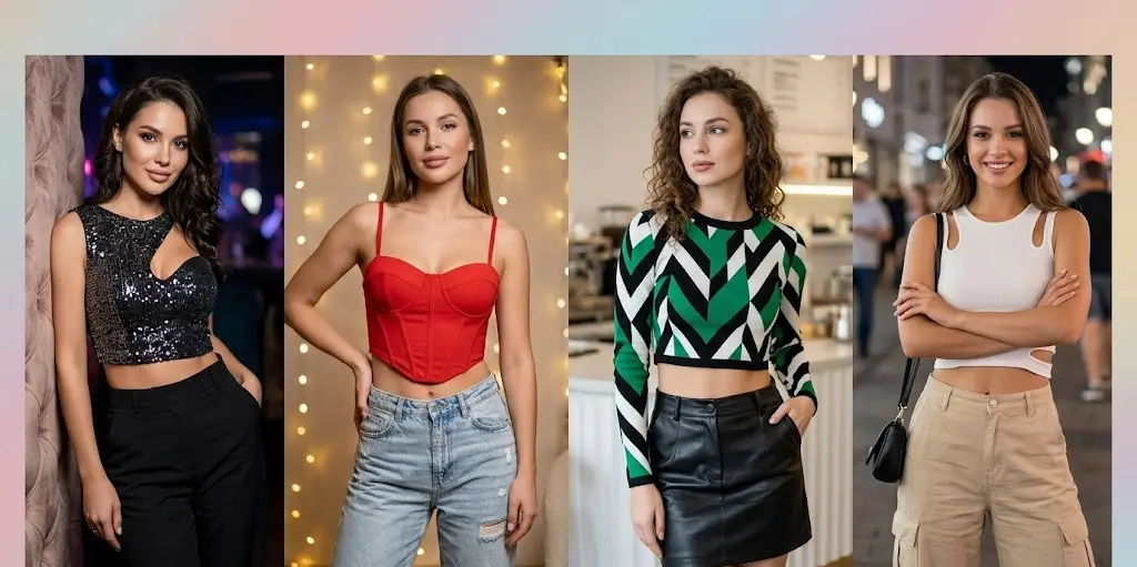trendy crop top outfits