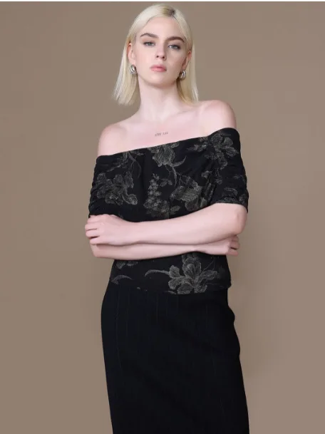  Kazo Floral Printed Off Shoulder Top — Elegant Floral Pick
