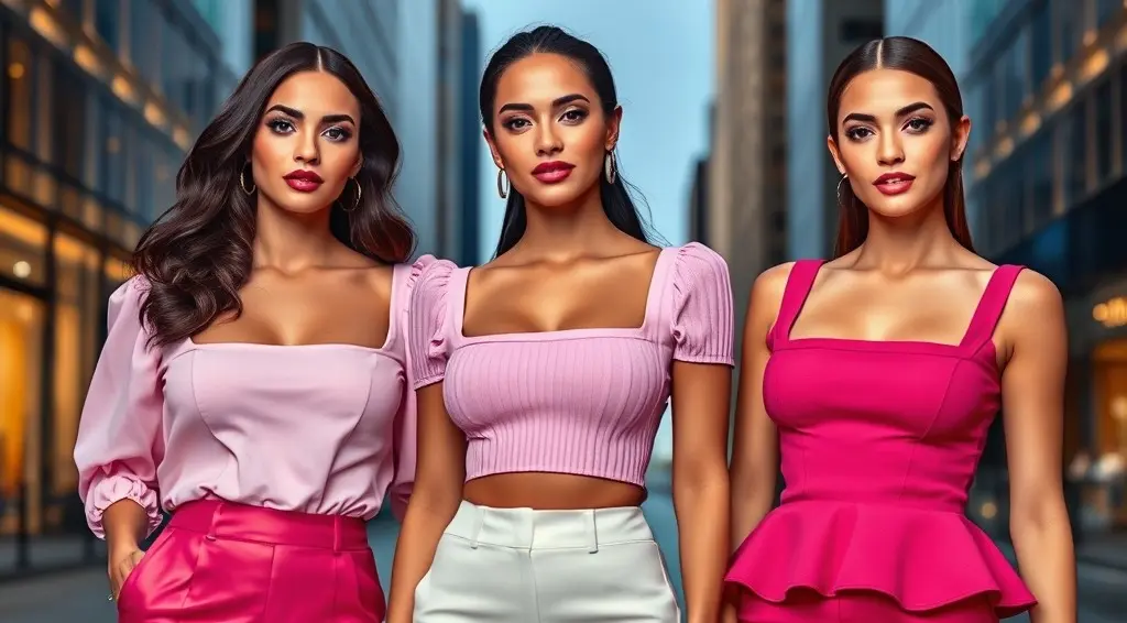 bold Square Neck Tops for Women
