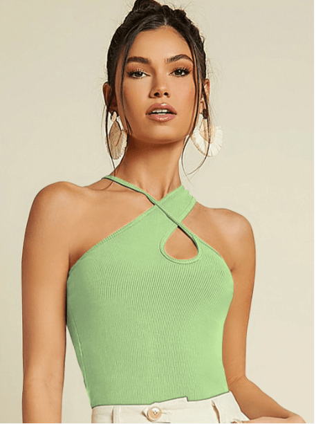 BAESD Women Halter Neck Criss-Cross Front Ribbed Top – Best Fashion-Forward Pick BAESD Women Halter Neck Criss-Cross Front Ribbed Top – Best Fashion-Forward Pick