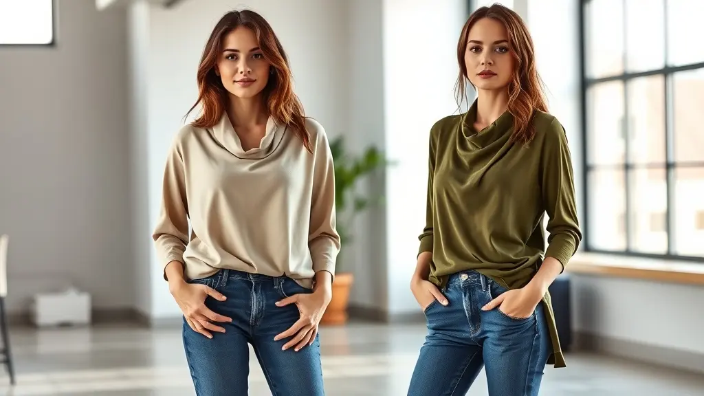 Cowl Neck Tops for Women