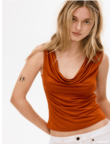 H&M Cowl Neck Jersey Top