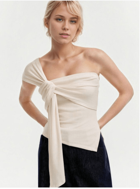 Lulu & Sky One Shoulder Asymmetric Hem Top Lulu & Sky One Shoulder Asymmetric Hem Top