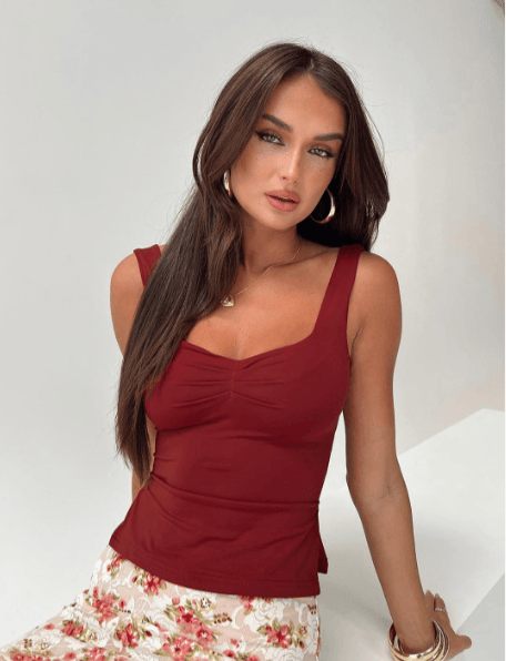ZYNG Women Shoulder Straps Sweetheart Neck Regular Top
