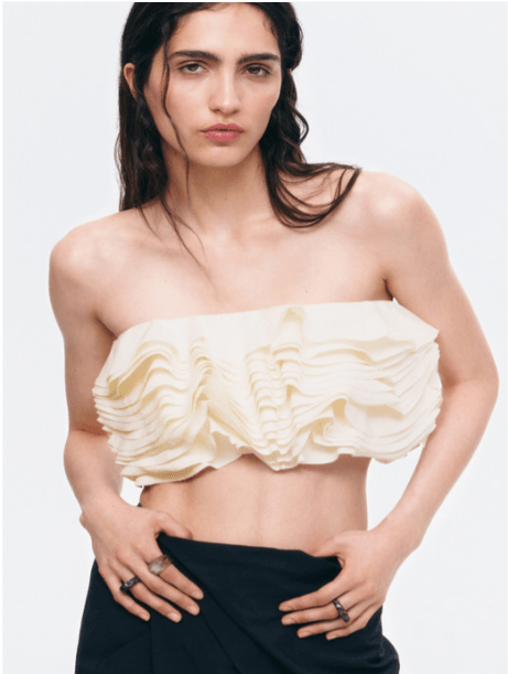 H&M — Flounced Bandeau Crop Top H&M — Flounced Bandeau Crop Top