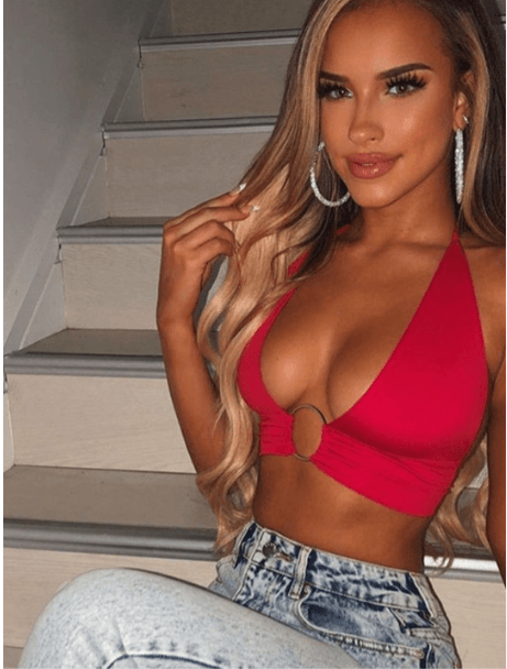 StyleCast Red Halter Neck Fitted Top StyleCast Red Halter Neck Fitted Top