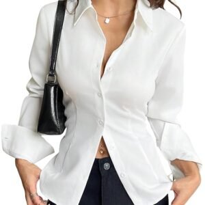 Aahwan white fitted shirt for women