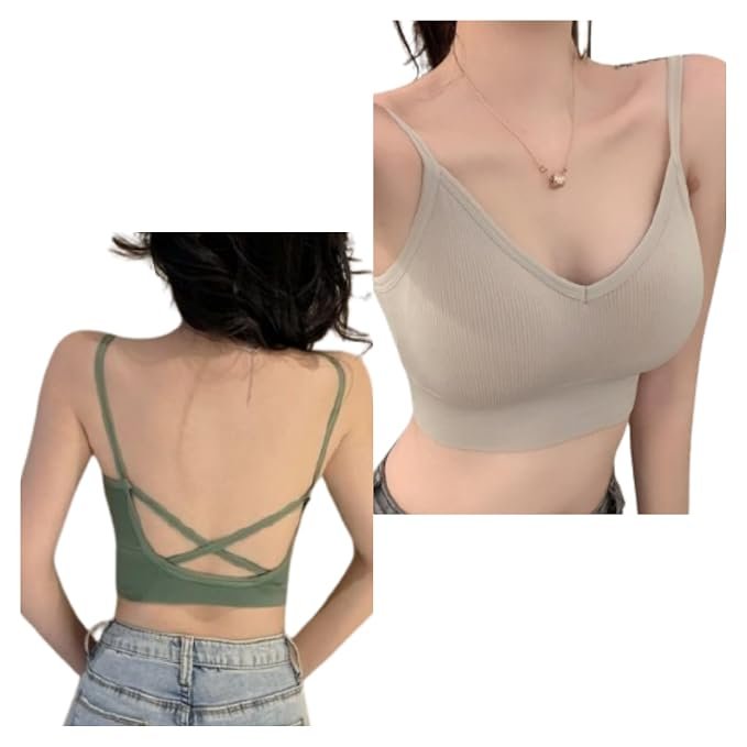 DAVINA FASHIONS criss-cross back tank top for women
