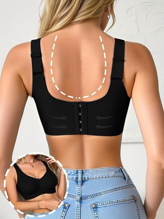 HARINIRDOSH black longline wireless bra back view