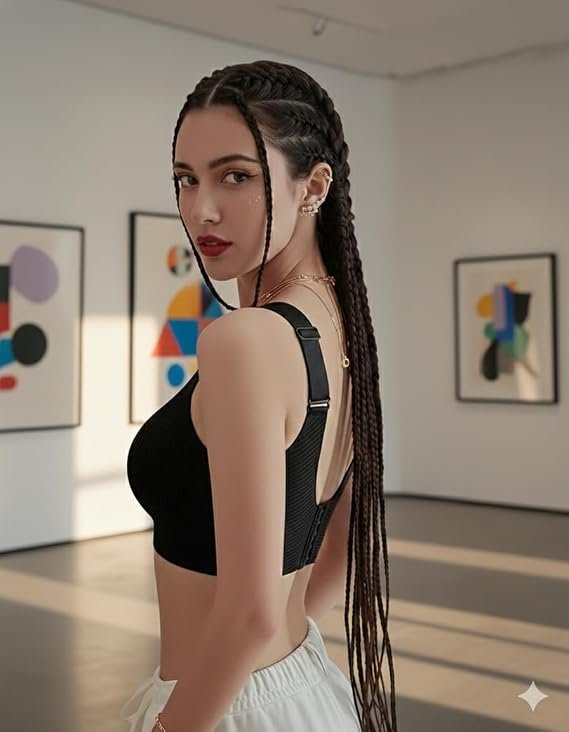 HARINIRDOSH longline wireless bra with wide back straps