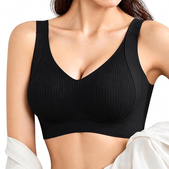 HARINIRDOSH black longline wireless bra for women