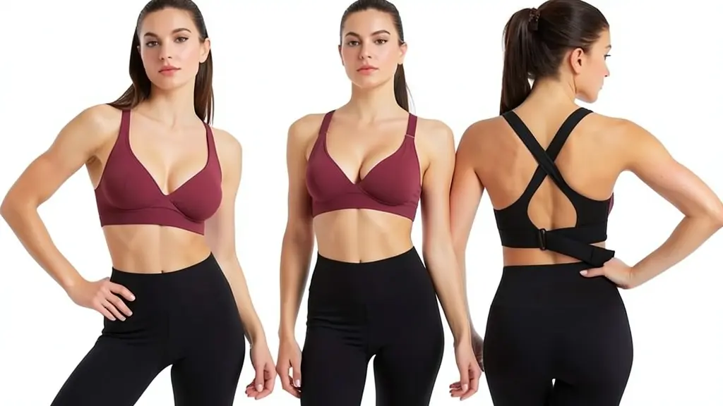 High Impact Workout Bra with Criss Cross Back and Removable Pads