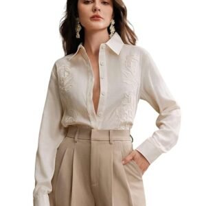 LITZO white oversized shirt for women