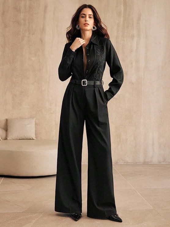 LITZO black oversized shirt for women